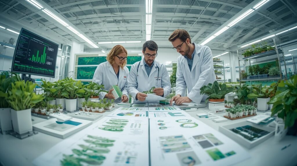 create a image for planning crop production & processing strategies